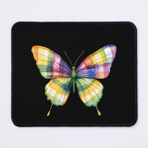 Item preview, Colorful Butterfly on Black Background designed and sold by jierrfan.