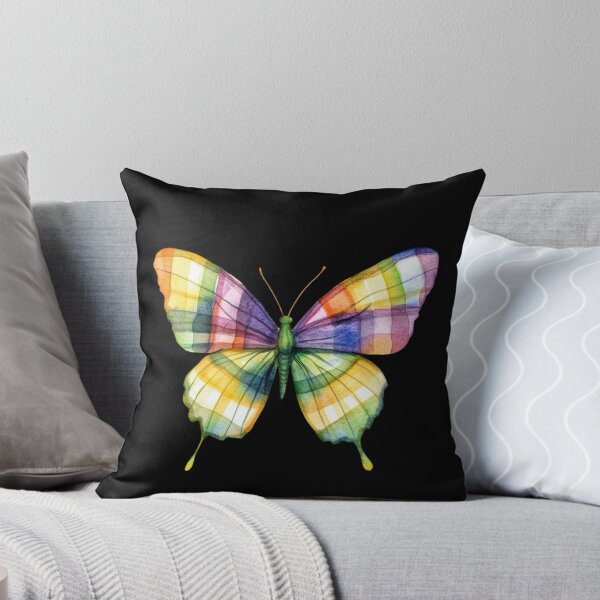Item preview, Colorful Butterfly on Black Background designed and sold by jierrfan.