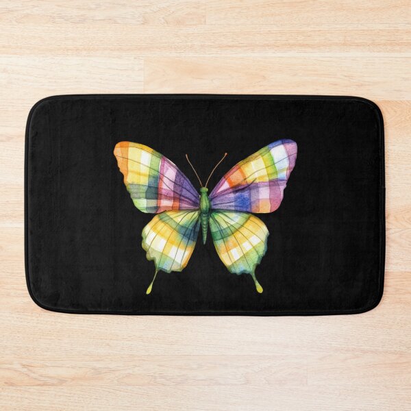 Item preview, Colorful Butterfly on Black Background designed and sold by jierrfan.