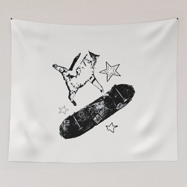Item preview, Skateboard Cat Y2K – Vintage 90s Grunge Skater Cat designed and sold by Gbriel3.