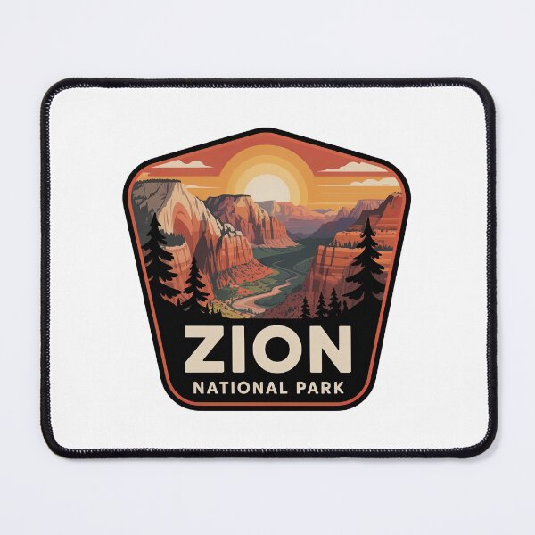 Item preview, Zion National Park Vintage Travel Badge designed and sold by Teelogic.