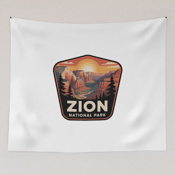Item preview, Zion National Park Vintage Travel Badge designed and sold by Teelogic.