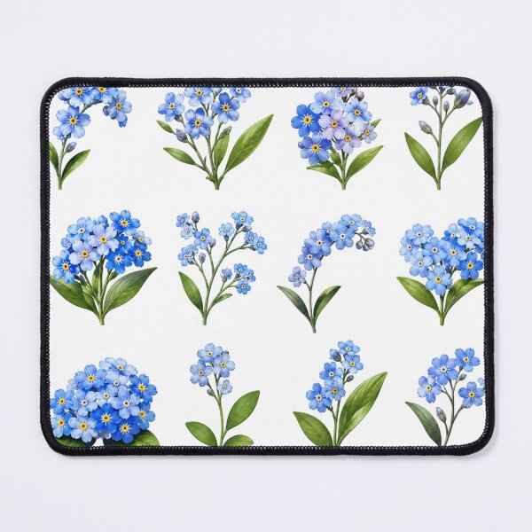 Item preview, Blue Forget Me Not Flower Bouquet Vintage Botanical Floral Aesthetic designed and sold by Rehnair.