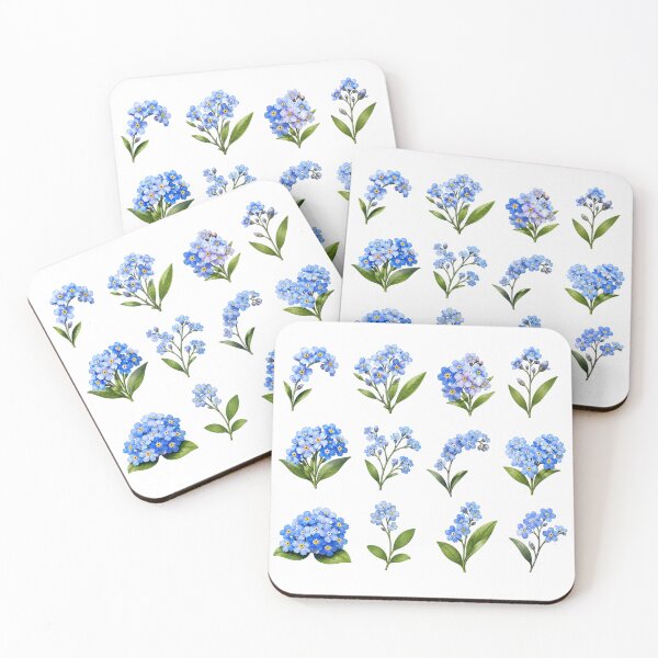 Item preview, Blue Forget Me Not Flower Bouquet Vintage Botanical Floral Aesthetic designed and sold by Rehnair.