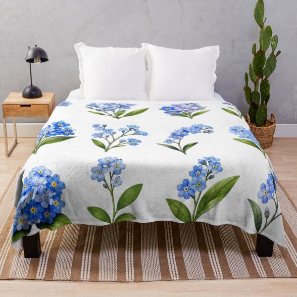 Item preview, Blue Forget Me Not Flower Bouquet Vintage Botanical Floral Aesthetic designed and sold by Rehnair.