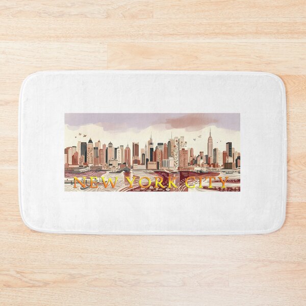 Item preview, New York City Skyline Boho Wall Art, Earth Tone NYC Panoramic Poster, Botanical Manhattan Architecture Print, Vintage Whimsical Cityscape Canvas, NYC Travel Gift designed and sold by Arch & Avenue.