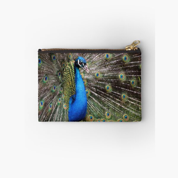 Item preview, Majestic Peacock Feathers Display Colorful Wildlife Photography designed and sold by leonwoods.