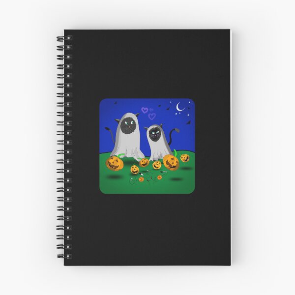 Item preview, Cute Ghost Cats in Spooky Halloween Night designed and sold by laxmanrajart.