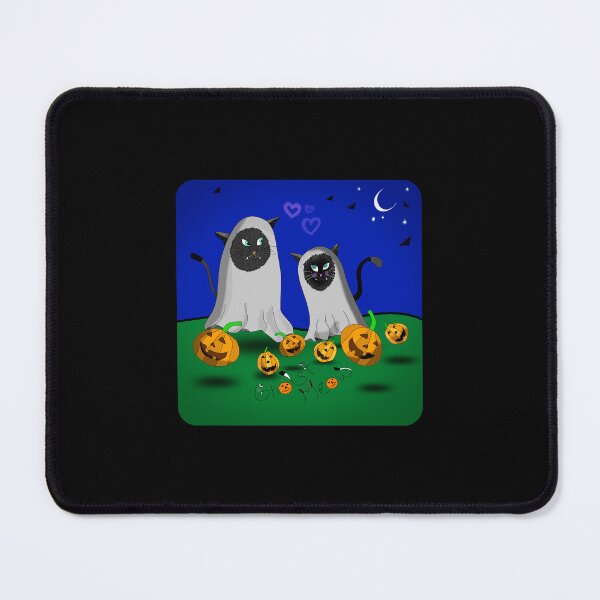 Item preview, Cute Ghost Cats in Spooky Halloween Night designed and sold by laxmanrajart.