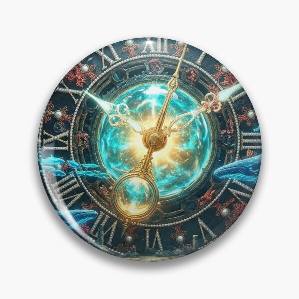 Item preview, Clockwork Ocean — Underwater Steampunk Clock Temple with Whales designed and sold by RoyArt0.