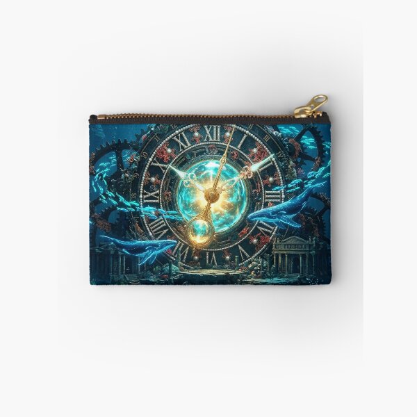 Item preview, Clockwork Ocean — Underwater Steampunk Clock Temple with Whales designed and sold by RoyArt0.