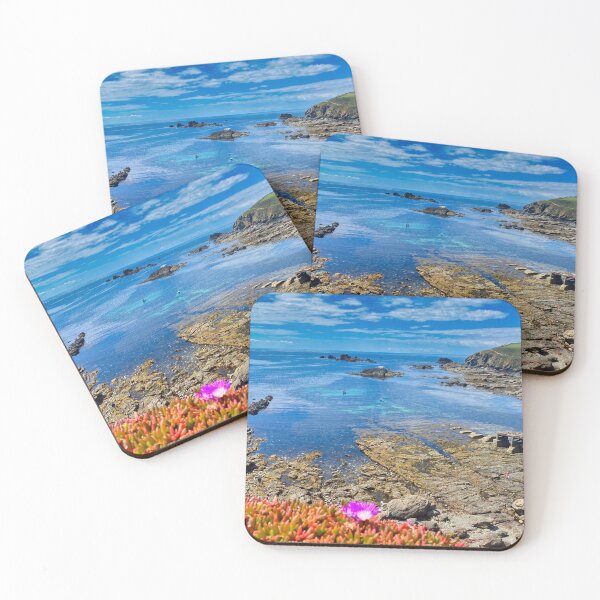 Item preview, Lizard Point Cornwall Coastal Landscape Wildflowers Photography designed and sold by leonwoods.