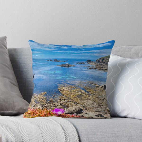 Item preview, Lizard Point Cornwall Coastal Landscape Wildflowers Photography designed and sold by leonwoods.