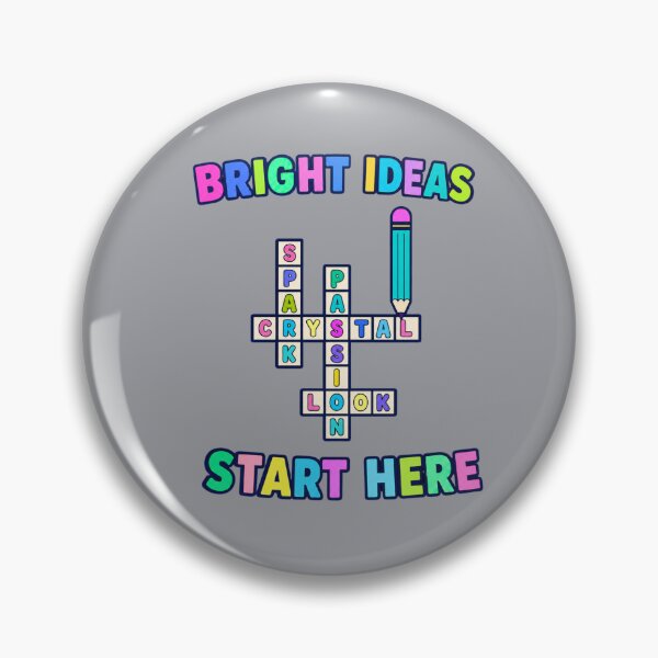 Item preview, Bright Ideas Start Here – Colorful Creative Crossword designed and sold by Aimetoi.