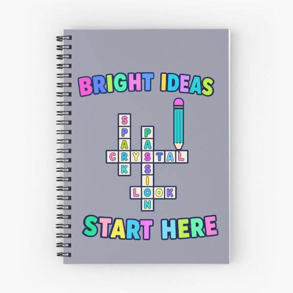 Item preview, Bright Ideas Start Here – Colorful Creative Crossword designed and sold by Aimetoi.