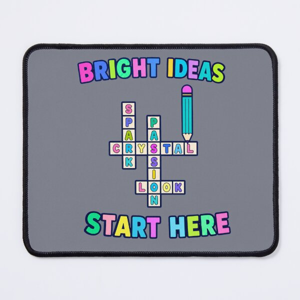 Item preview, Bright Ideas Start Here – Colorful Creative Crossword designed and sold by Aimetoi.