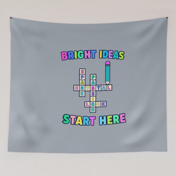 Item preview, Bright Ideas Start Here – Colorful Creative Crossword designed and sold by Aimetoi.