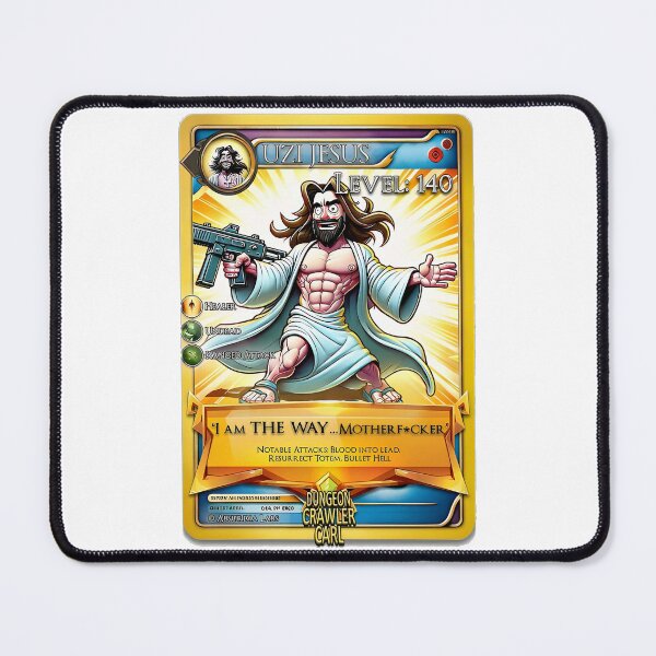 Item preview, Dungeon Crawler Carl - Uzi Jesus Meme designed and sold by MimicMiniatures.