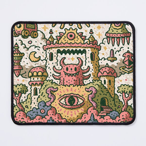 Item preview, Mystical Surreal Doodle Eye Castle Monster designed and sold by Romgora.
