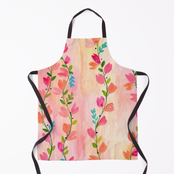 Item preview, Enredaderas de flores rosas y coral designed and sold by A Painted Garden  .