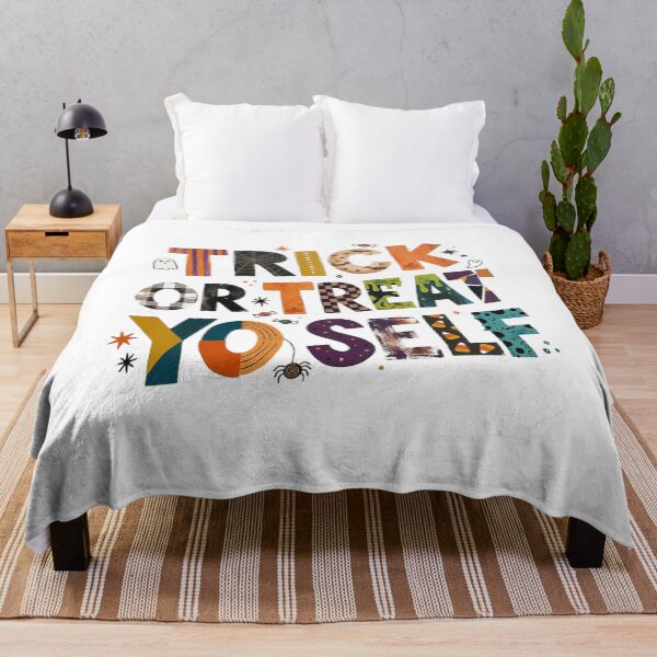 Item preview, Trick or Treat Yo Self Halloween Typography designed and sold by Tafa_Design.