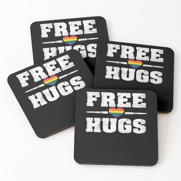 Item preview, Rainbow Heart Free Hugs designed and sold by namibambam.