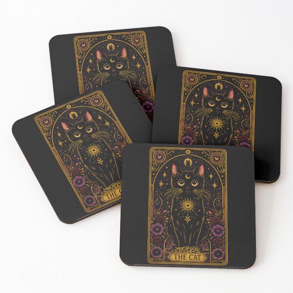 Item preview, Mystical black cat with celestial elements halloween designed and sold by rafaeltto.