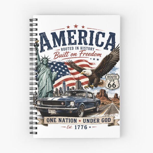Item preview, America Built On Freedom Patriotic Eagle Classic Muscle Car 1776 designed and sold by Kimos Creative Store.
