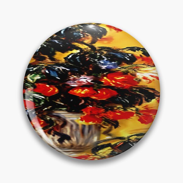 Item preview, Red Azaleas in a Pot: A Brilliant Impressionist Study of Vibrant Blossoms designed and sold by artdesignsnow.