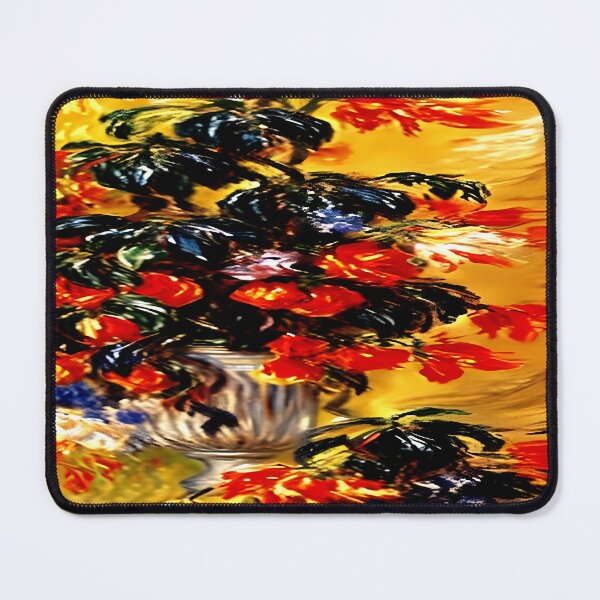 Item preview, Red Azaleas in a Pot: A Brilliant Impressionist Study of Vibrant Blossoms designed and sold by artdesignsnow.