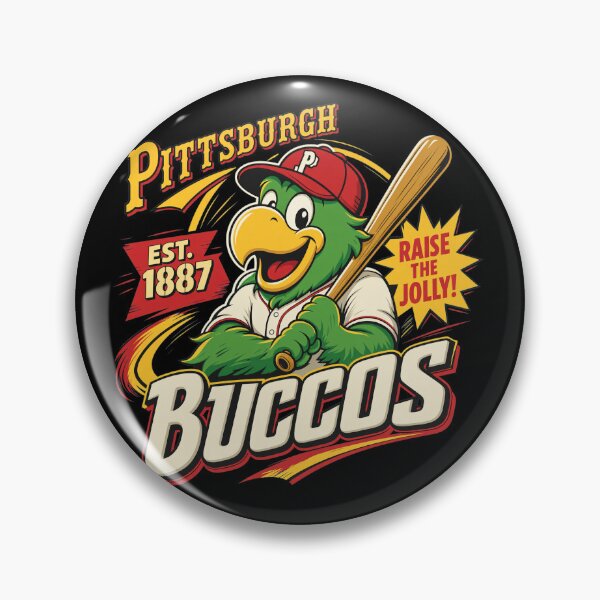 Item preview, Pittsburgh Buccos Baseball Parrot Retro Art designed and sold by Loopdrawings.