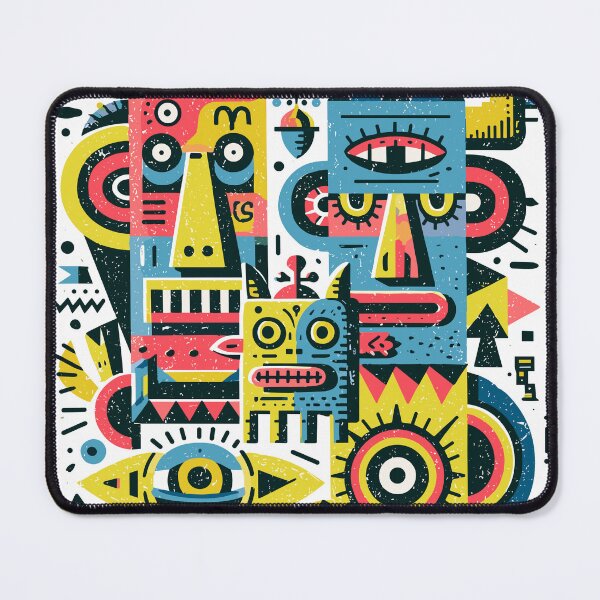 Item preview, Vibrant Abstract Folk Art Geometric Figures designed and sold by Romgora.