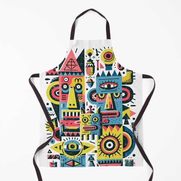 Item preview, Vibrant Abstract Folk Art Geometric Figures designed and sold by Romgora.