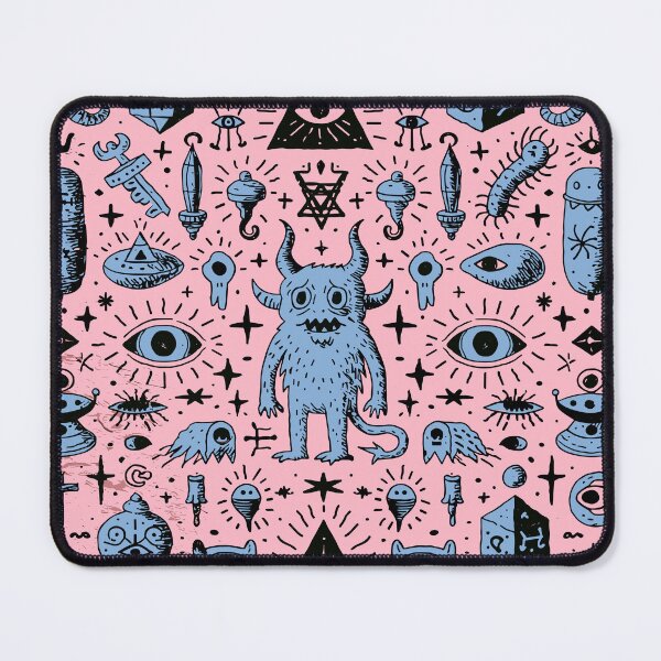 Item preview, Esoteric Mystical Doodle Monster Pattern designed and sold by Romgora.