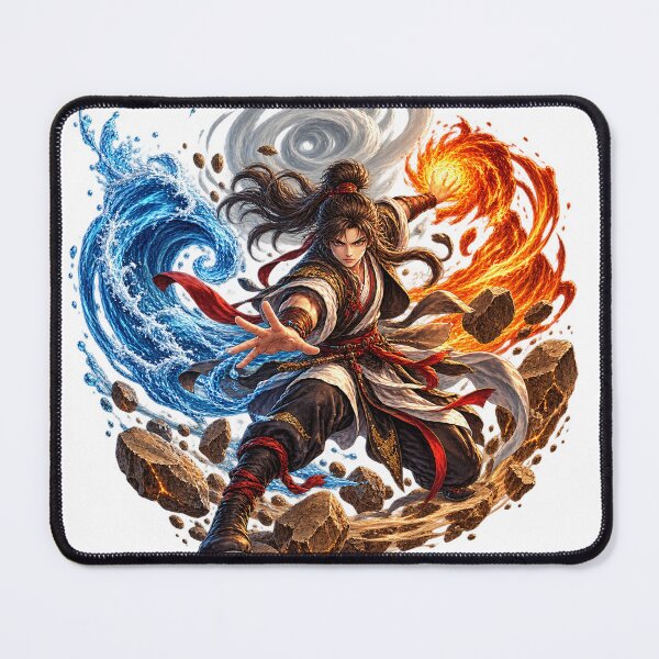 Item preview, Four Elements Elemental Warrior Fantasy Art designed and sold by redengineers.
