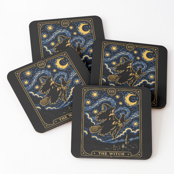 Item preview, Enchanting witch flying through a starry night sky halloween designed and sold by rafaeltto.