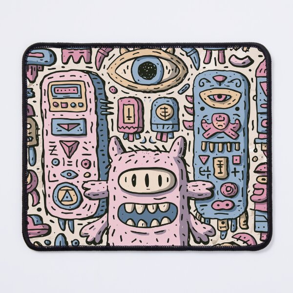 Item preview, Whimsical Pastel Monster Doodle Design designed and sold by Romgora.