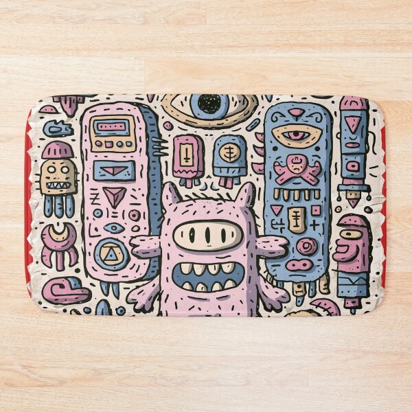 Item preview, Whimsical Pastel Monster Doodle Design designed and sold by Romgora.