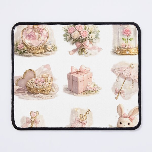 Item preview, Vintage Princess Core Gold Tiara Pink Rose Bunny Aesthetic designed and sold by Rehnair.