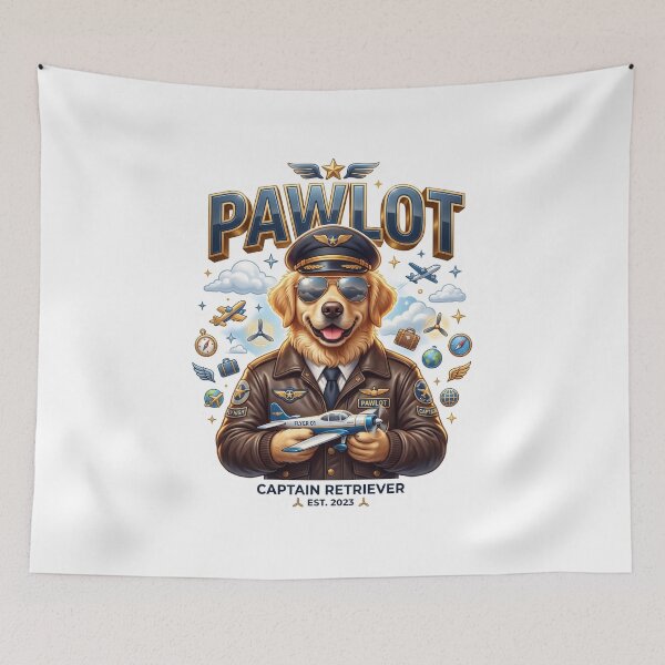 Item preview, Dog Pilot Labrador Aviation Adventure Art designed and sold by pradeepvisuals.