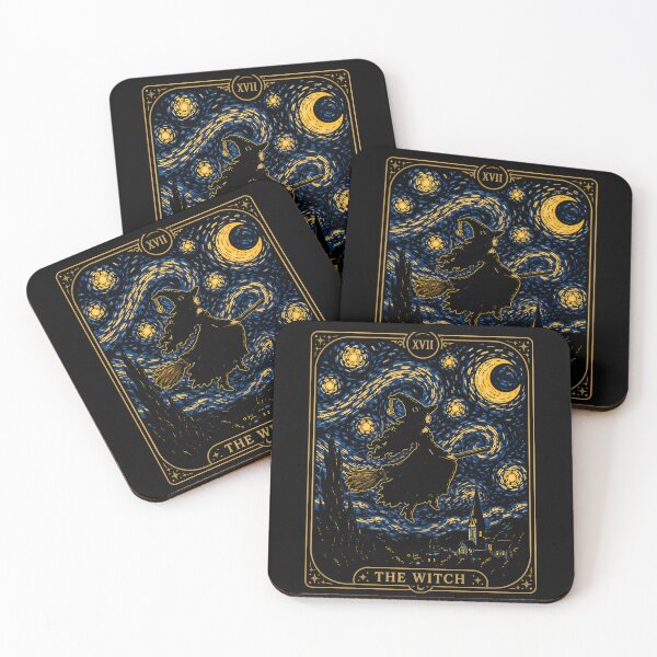 Item preview, Enchanting witch flying through a starry night halloween designed and sold by rafaeltto.