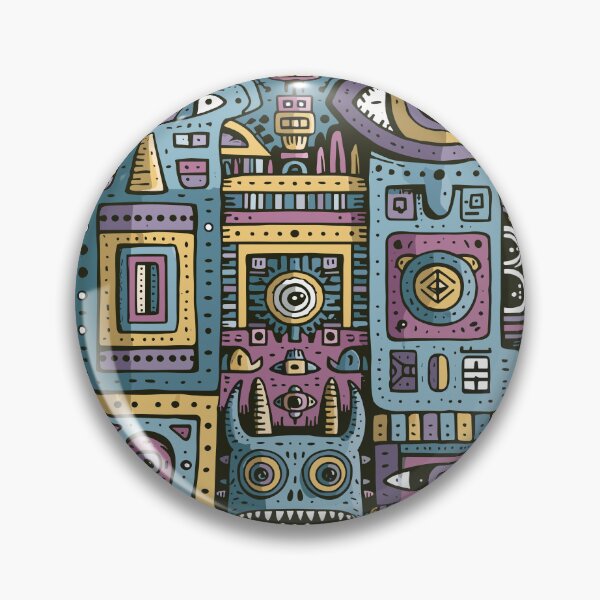 Item preview, Intricate Maximalist Doodle Monster Machine Art designed and sold by Romgora.