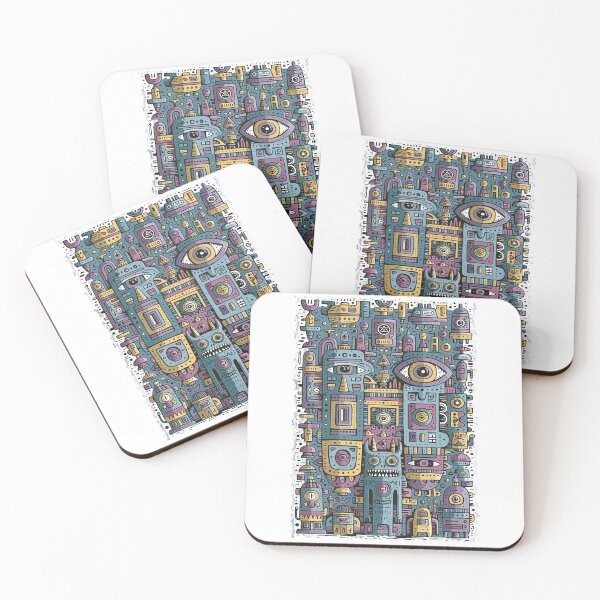 Item preview, Intricate Maximalist Doodle Monster Machine Art designed and sold by Romgora.