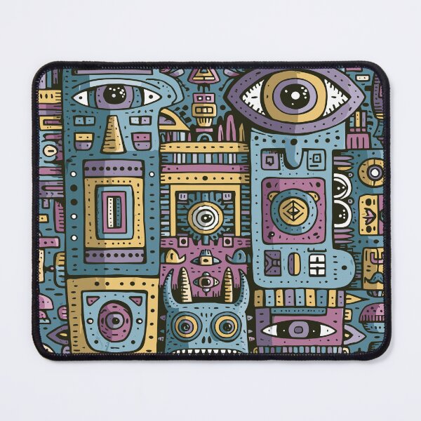 Item preview, Intricate Maximalist Doodle Monster Machine Art designed and sold by Romgora.