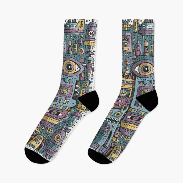 Item preview, Intricate Maximalist Doodle Monster Machine Art designed and sold by Romgora.