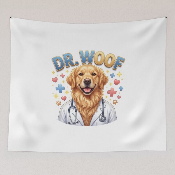 Item preview, Dog Doctor Golden Retriever Medical Art designed and sold by pradeepvisuals.