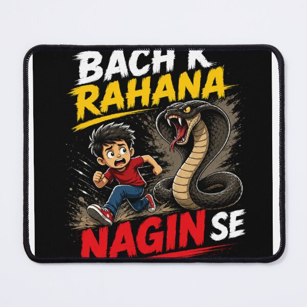 Item preview, Bach Ke Rehna Nagin Se – Funny Desi Graphic T-Shirt / Poster designed and sold by everyone cloth house.