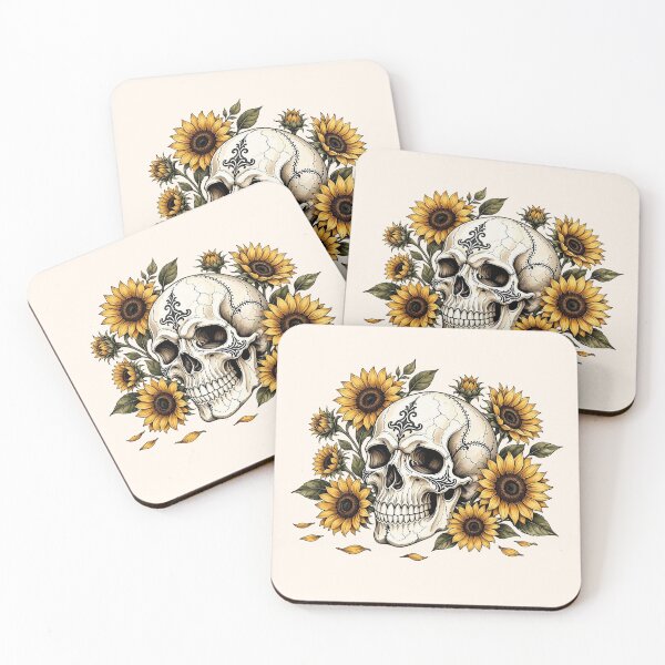 Item preview, Sunflower Skull Gothic Floral Design designed and sold by SweetLilith.