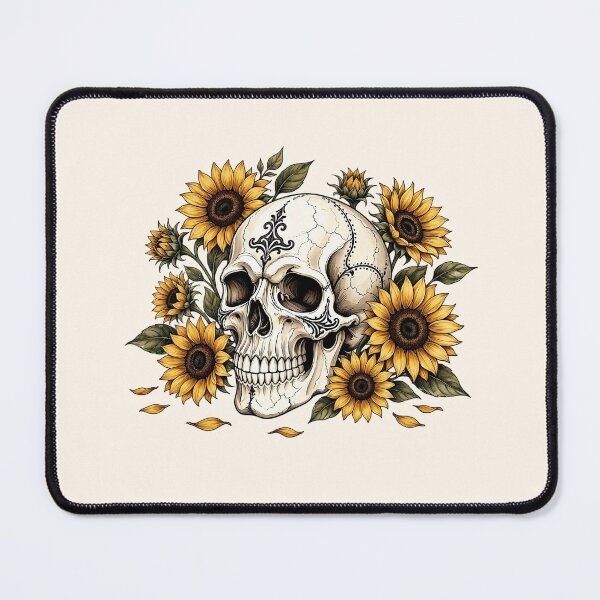 Item preview, Sunflower Skull Gothic Floral Design designed and sold by SweetLilith.