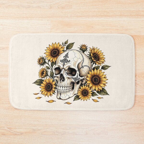 Item preview, Sunflower Skull Gothic Floral Design designed and sold by SweetLilith.